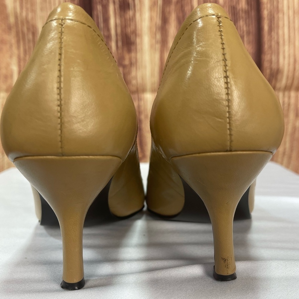 Nine & Company DUNN leather tan pointed toe heeled dress shoes women’s 6.5 M - Picture 7 of 17
